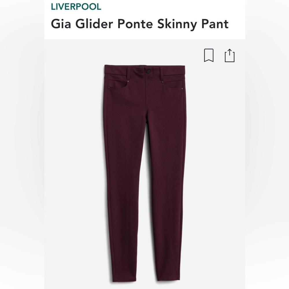 Size 2/26 Liverpool
Gia Glider Ponte Skinny Pant